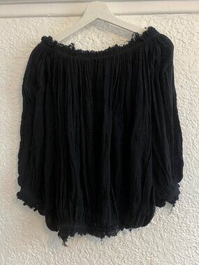 Share Spirit Japanese Brand Light Gauze Cotton Raw Hem Tunic